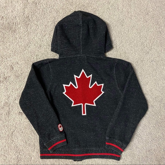 HUDSON’S BAY Official Outfitter Olympics Canada Toddlers Full Zip Hoodie Sz 5/6 - Picture 5 of 8